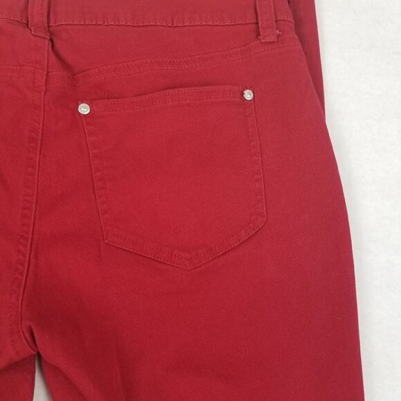 New Directions 44-Pocket Red Denim Jeans‎ Size 8 - Picture 6 of 7